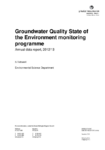 Groundwater Quality State of the Environment monitoring programme  Annual data report 2012/13 preview