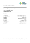 Regional Transport Committee 14 September 2021 order paper preview