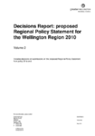 Decisions Report: proposed Regional Policy Statement for the Wellington Region 2010, Volume 2 preview