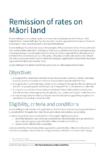 Remission of rates on Māori land | Whakaitinga Rēti mō te whenua Māori (English) preview