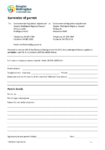 Surrender of Permit Application Form preview