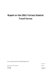Report on the 2016 Tertiary Student Travel survey preview