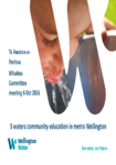  3 Waters Community Education in metro Wellington - 6 October 2016 preview