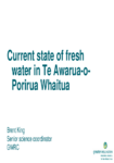 Current state of fresh water in Te Awarua-o-Porirua Whaitua 8 March 2018 preview