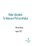 Water Allocation 24 August 2017 preview