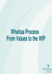 Whaitua process from values to WIP - 14 April 2016 preview