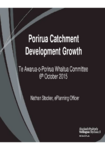 Porirua Catchment Development and Growth by Nathan Stocker (WCC) - 6 October 2015 preview
