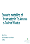 Scenario modelling of the state of fresh water in Te Awarua-o-Porirua Whaitua preview