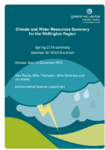 Climate and Water Resources Summary for the Wellington Region - Spring 2018 summary and Summer 2018/2019 outlook preview
