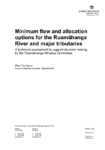 Minimum flow and allocation options for the Ruamāhanga River and major tributaries preview
