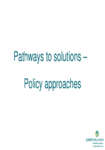 Policy approaches - stakeholder and community engagement preview