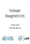 Freshwater Management Units - LWP, by Ton Snelder  preview