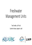 Freshwater Management Units - LWP, by Ton Snelder preview