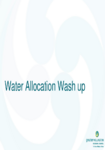 Water Allocation wash-up preview