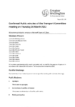 Confirmed Public minutes of the Transport Committee meeting on Thursday 24 March 2022 preview