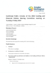 Confirmed Public minutes of the 2022 Funding and Financial Policies Hearing Committee meeting on Tuesday 17 May 2022 preview