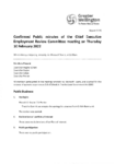Confirmed Public minutes of the Chief Executive Employment Review Committee meeting on Thursday 10 February 2022 preview