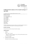 Signed Public minutes of Council meeting on 7 April 2022 preview