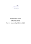 Statement of Intent WRC HOLDINGS For the year ending 30 June 2023 preview