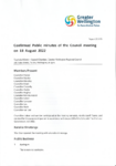 Confirmed Public minutes of Council meeting on 18 August 2022 preview