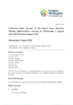 Confirmed Public minutes of the Future Fares Directions Hearing Wed 3 and Thur 4 August 2022 preview