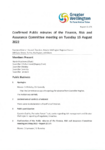 Confirmed Public mins of the FRAC meeting on Tuesday 16 August 2022 preview