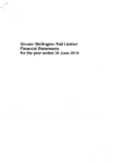 Greater Wellington Rail Ltd - 2016 Annual Report preview