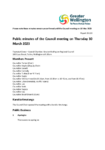 Unconfirmed Public minutes of the Council meeting on 30 March 2023 preview