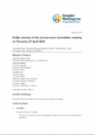 Confirmed Public minutes of the Environment Committee meeting on Thursday 27 April 2023 preview