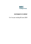 WRC Holdings - 2024 Statement of Intent preview