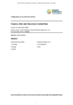 Finance, Risk and Assurance Committee 15 August 2023 order paper preview