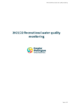 Recreational water quality monitoring 2021/22 preview