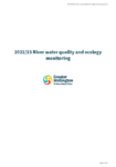 River water quality and ecology monitoring 2022/23 preview
