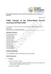 Unconfirmed Public minutes of the Extraordinary Council meeting on 20 March 2025 preview