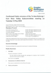 Confirmed Public minutes of the Te Awa Kairangi | Hutt River Valley Subcommittee meeting Tuesday 13 My 2025 preview