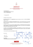 Letter from MP Tangi Utikere to Daran Ponter  preview