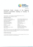 Confirmed Public minutes of the Regional Transport Committee meeting Tuesday10 February 26 preview