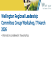 Wellington Regional Leadership Committee Group Workshop Slides 17 March 2026 preview