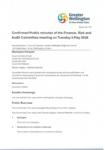 Confirmed Public Minutes of the Finance Risk and Audit Committee meeting on Tuesday 5 May 2026 preview