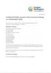 Confirmed Public Minutes of the Council meeting on 3 September 2026 preview
