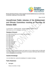 Unconfirmed Public Minutes of the Environment and Climate Committee meeting on 22 October 2026 preview