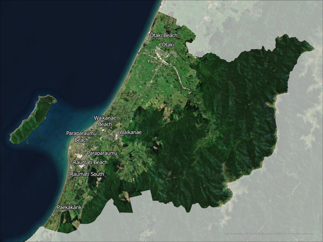 Map of the Kāpiti Coast