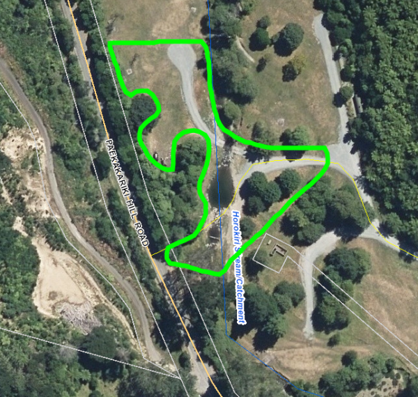 Map of the closed area of the Battle Hill campground