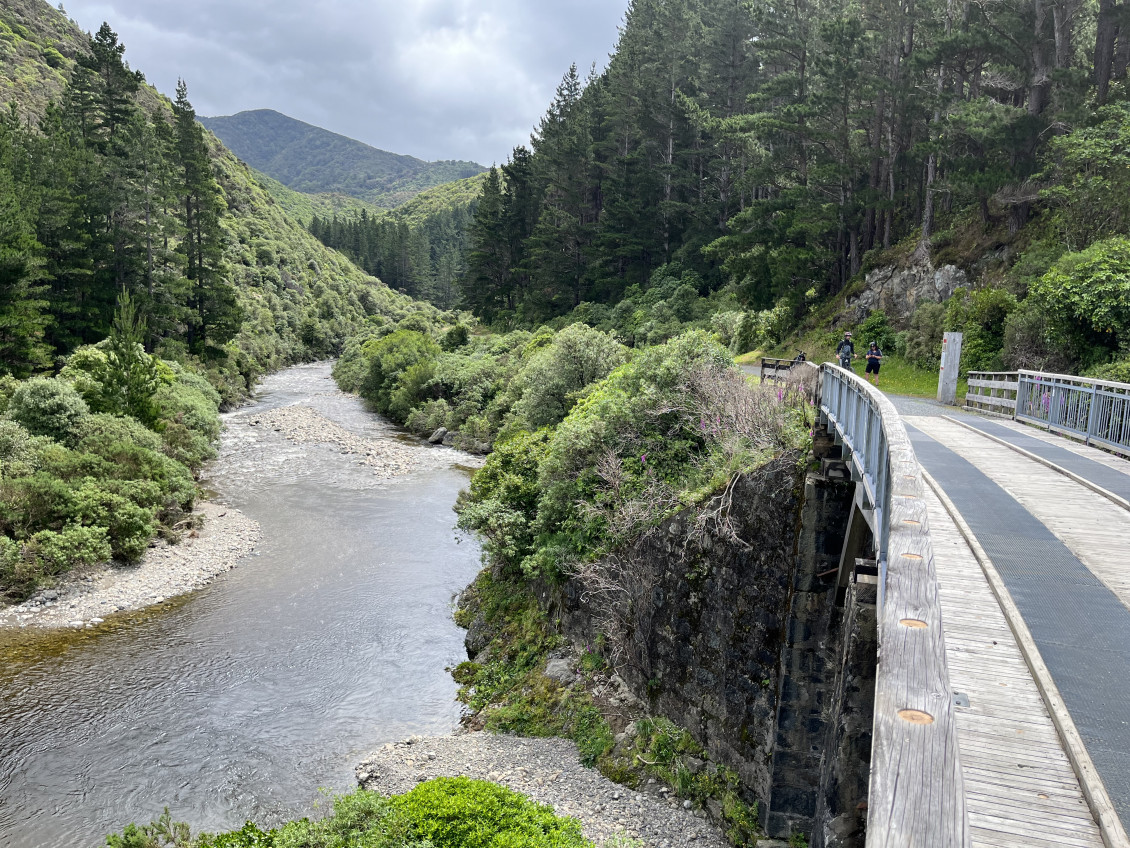 A view down the Pākuratahi River