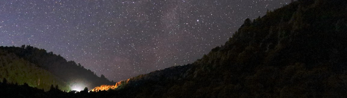 A view of the night sky about Wainuiomata Regional Park