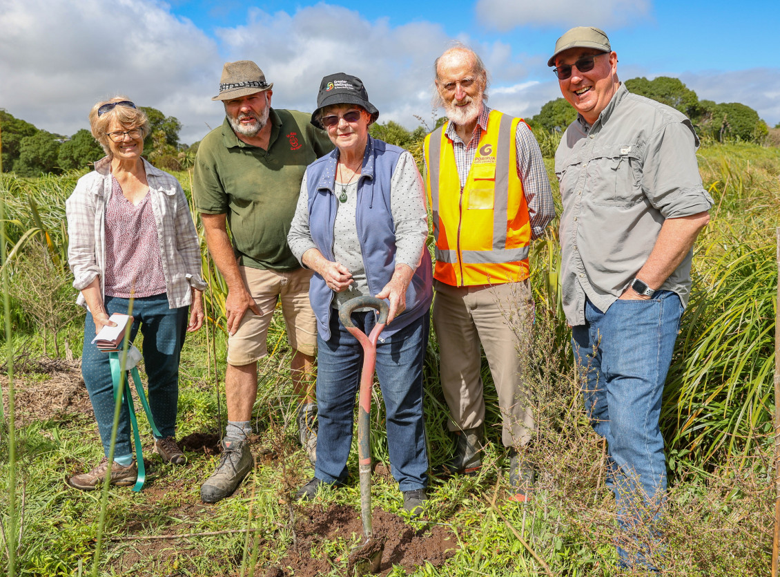 From left: Judy McKoy, Steve Wilson, CR Jenny Brash, Bill McAulay, Mike Jebson