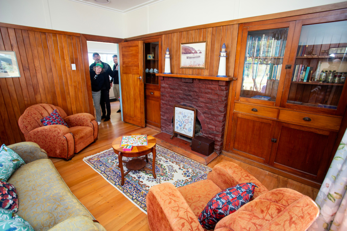 Inside the restored keeper's cottage.