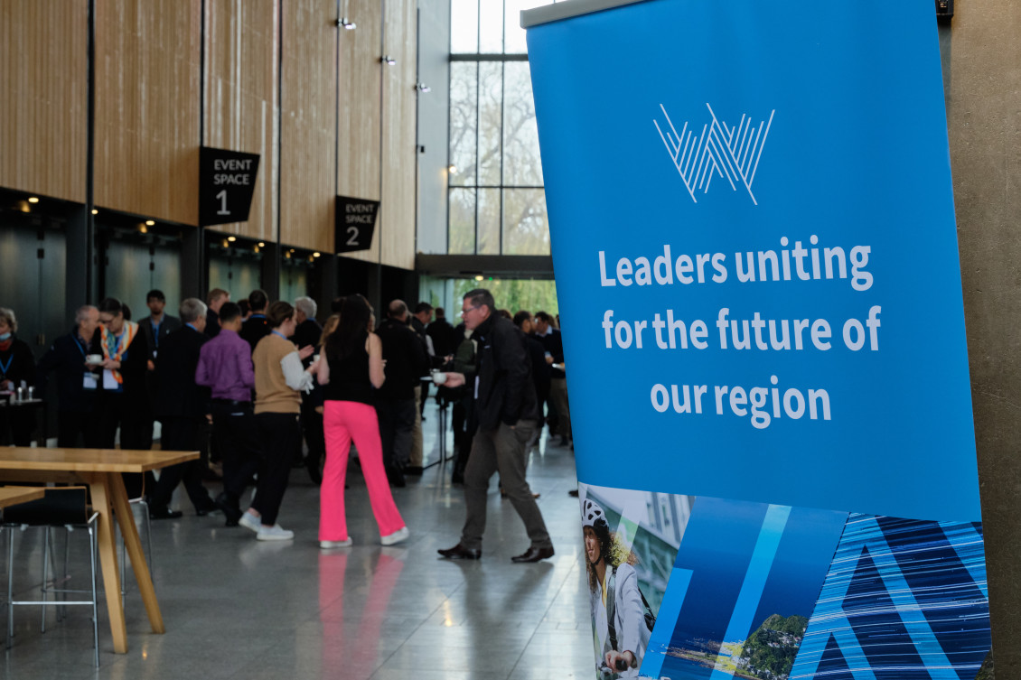 Attendees gather at Lower Hutt Town Hall for the Regional Emissions Reduction Forum.