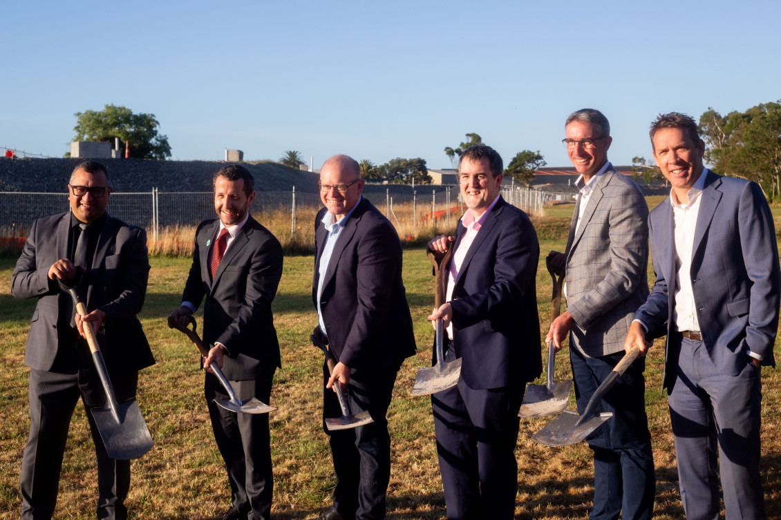 From left - Chair Lee Hunter, Lower Hutt Mayor Campbell Barry, GW Chair Daran Ponter, Brian Kirtlan and Craig Davidson