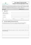 Low Impact Collecting and Research Permit Application Form preview